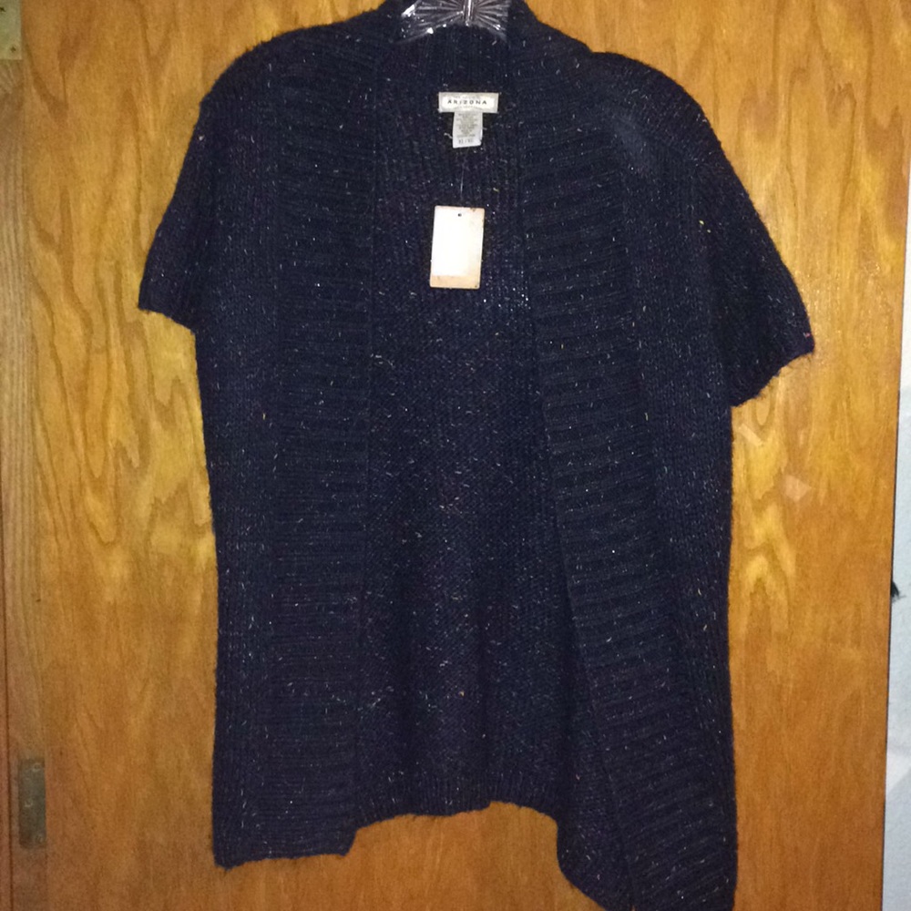 Deep blue short sleeve cardigan